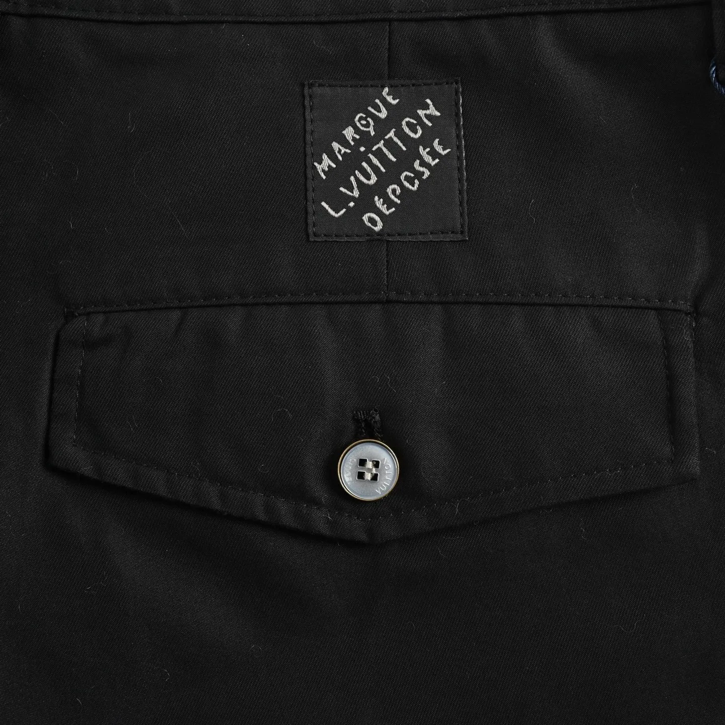 Louis Vuitton/Louis Vuitton pocket four-flower embroidered cargo trousers